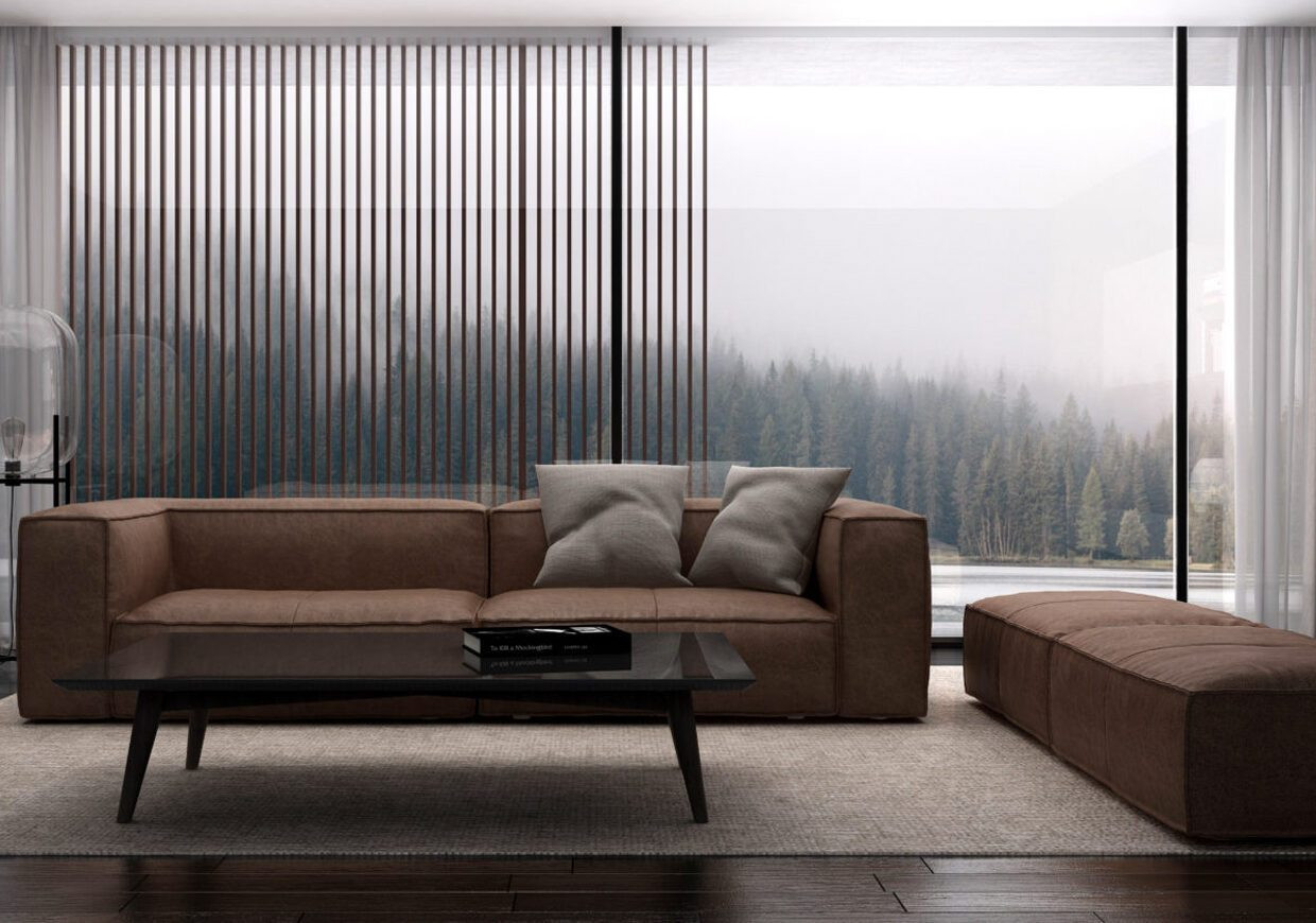 TEXTILE WITH VINTAGE LEATHER EFFECT